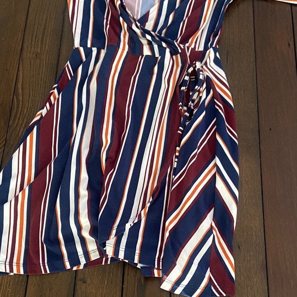 Rue21 Asymmetrical Striped Dress - Navy, Red, White - Picture 8 of 8